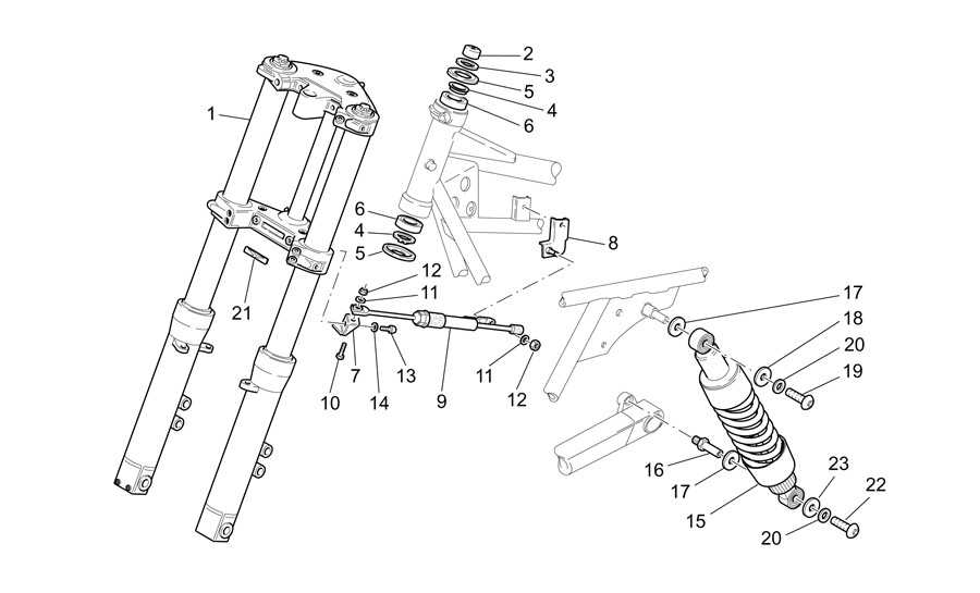 Horquilla-suspension tr.