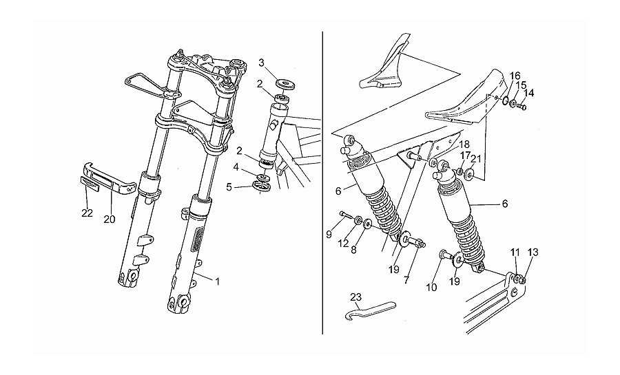 Horquilla-suspension tr.