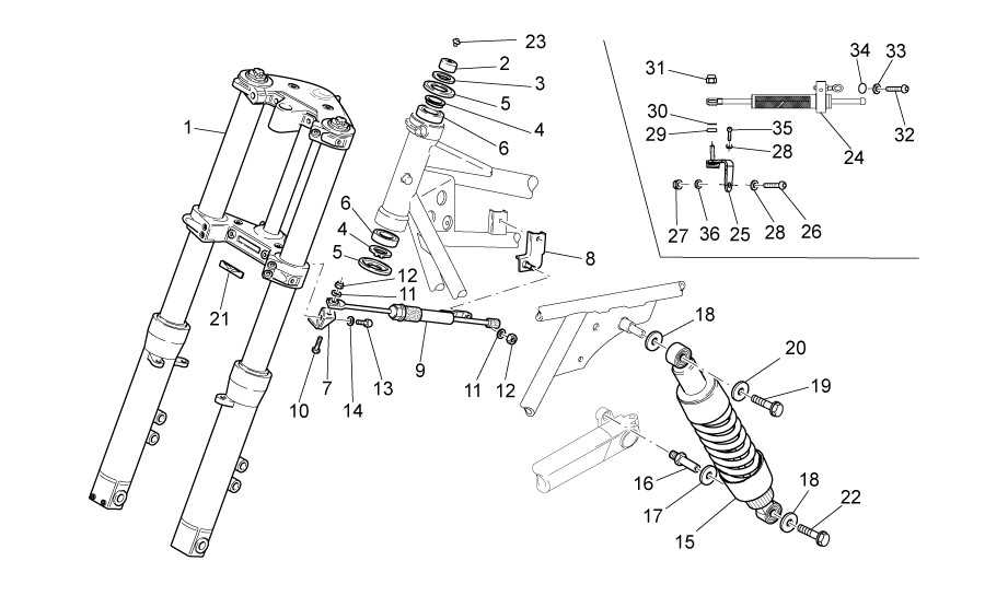 Horquilla-suspension tr.