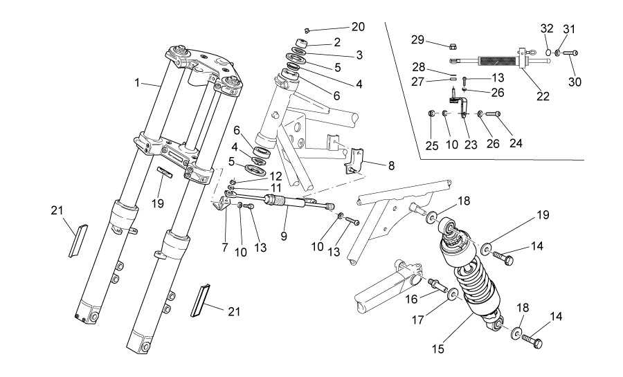 Horquilla-suspension tr.