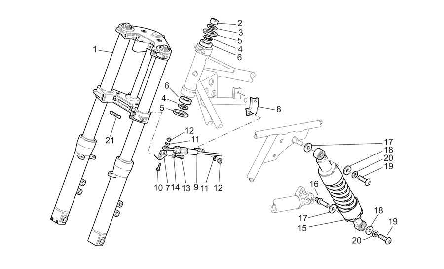 Horquilla-suspension tr.